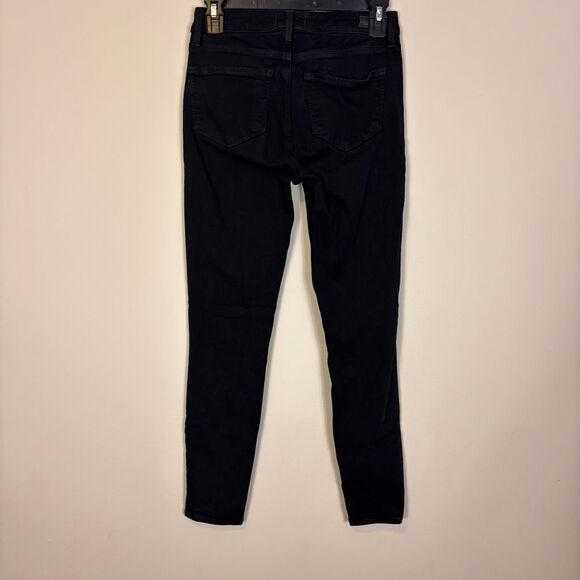 Paige High Waisted Black Hoxton Ankle Skinny Jeans Size 25 - Picture 2 of 7